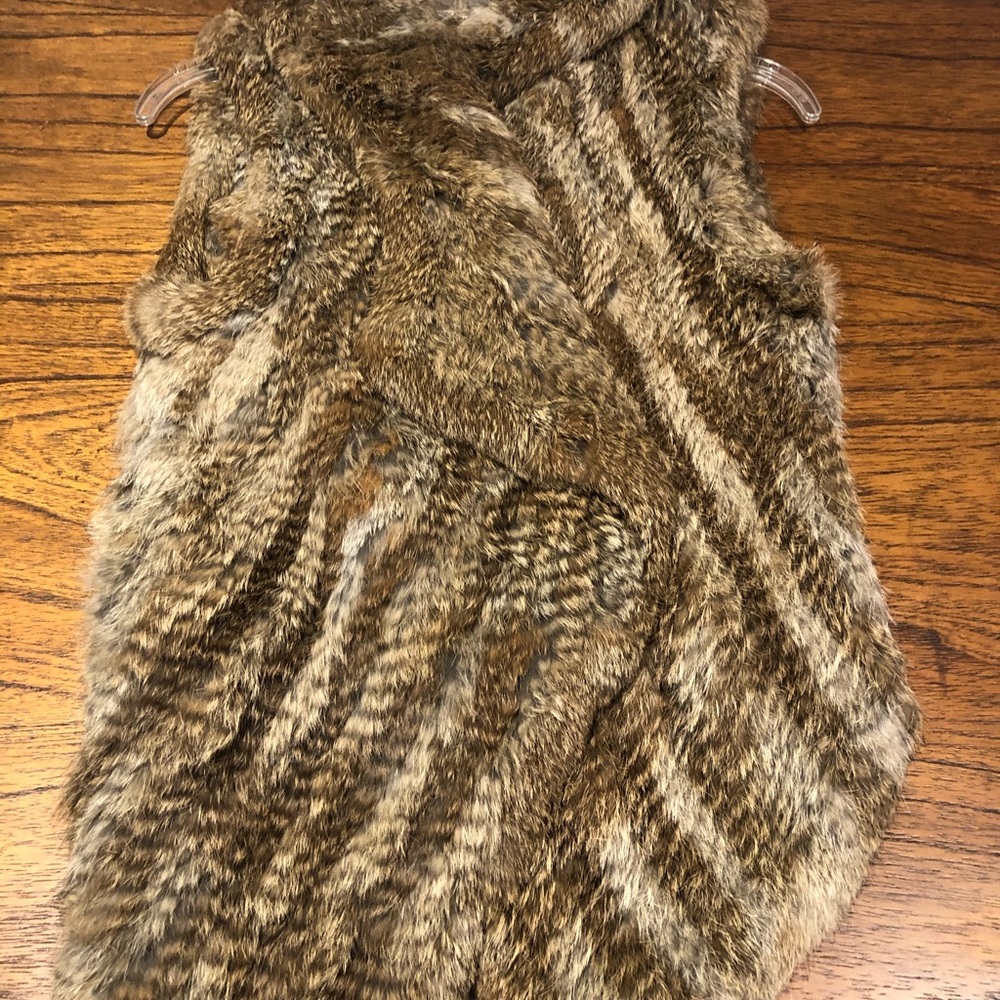 Yves Salomon rabbit fur vest